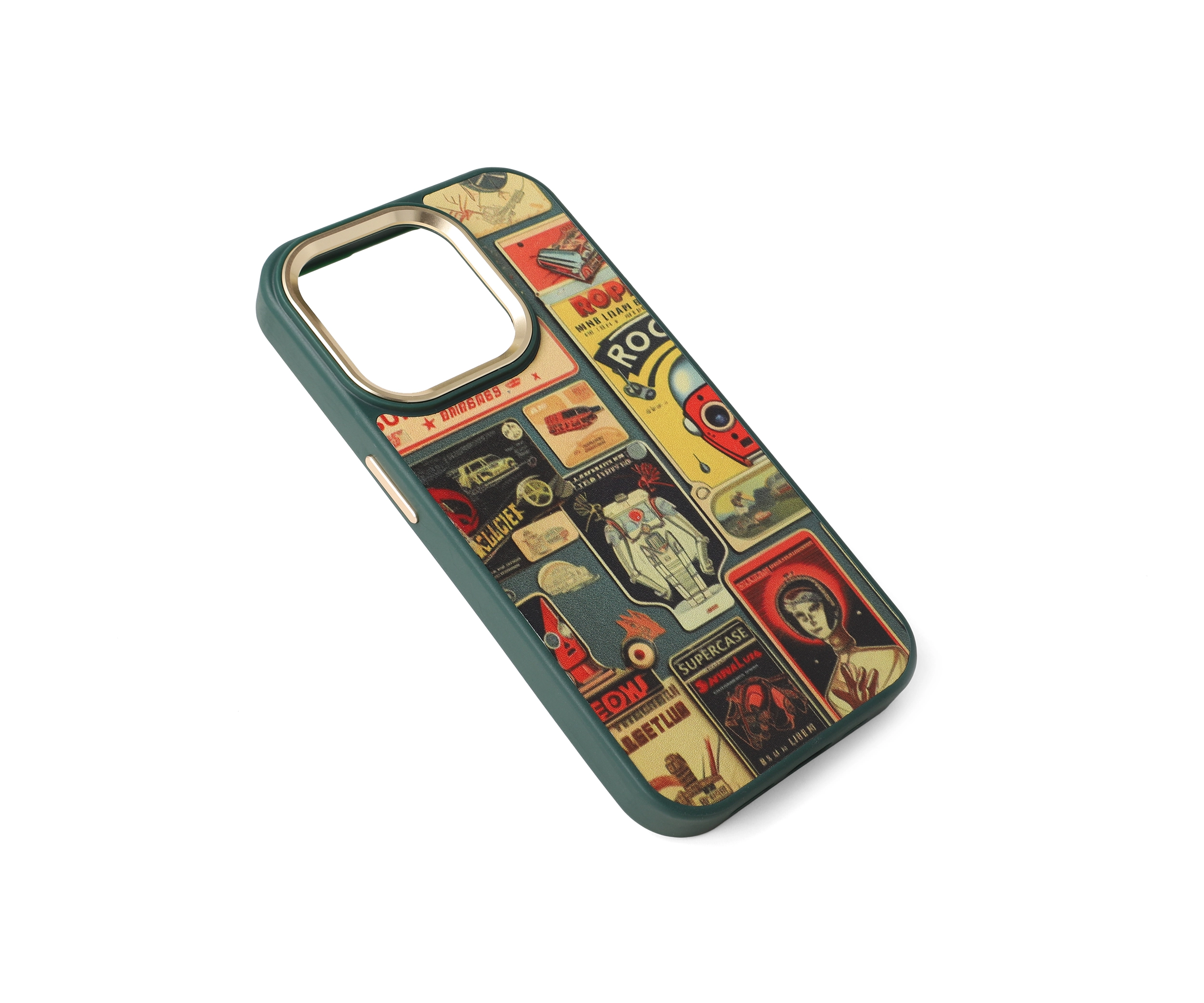 Printed Embossed Elegance iPhone 15 Pro Case